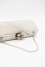 Load image into Gallery viewer, White Crystal Mesh Clutch