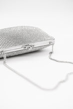 Load image into Gallery viewer, Crystal Mesh Clutch - Silver