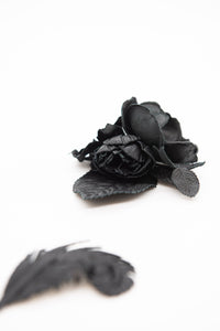 Leather Floral Corsage
