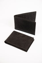Load image into Gallery viewer, Men&#39;s black full grain leather wallet