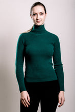 Load image into Gallery viewer, Cashmere Turtle Neck Sweater - Jade
