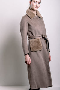 Demi-Couture Fur Trim Overcoat