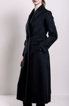 Load image into Gallery viewer, Demi-Couture Cashmere Double Breasted Overcoat - Black