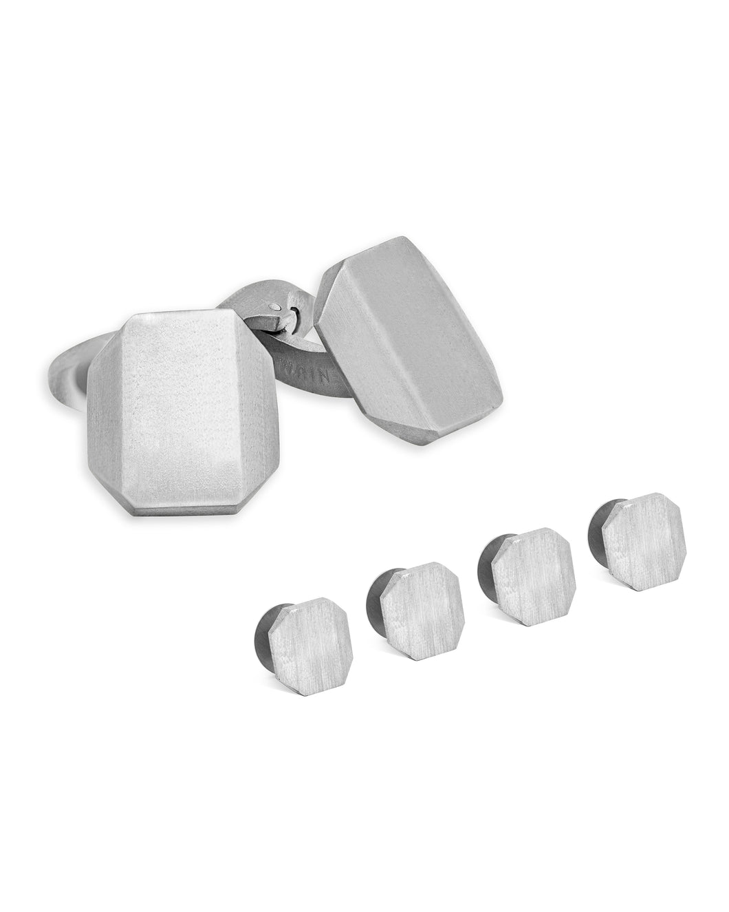 Octagon Cufflink and Stud Set