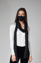 Load image into Gallery viewer, Black Sequined Scarf