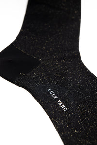 Womens Long Dress Socks - Black