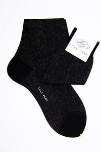 Womens Long Dress Socks - Black