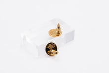 Load image into Gallery viewer, Python gold stud earrings - Ivory