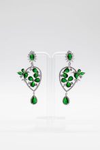 Load image into Gallery viewer, Green Crystal Earrings
