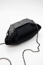 Load image into Gallery viewer, Black Satin Clutch
