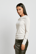 Load image into Gallery viewer, Silk Cashmere Relaxed Fit Crewneck - Almond
