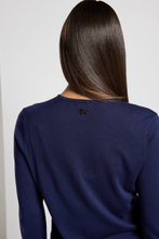 Load image into Gallery viewer, Silk Cashmere Relaxed Fit Crewneck - Navy