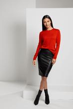 Load image into Gallery viewer, Silk Cashmere Relaxed Fit Crewneck - Burnt Orange