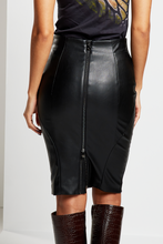 Load image into Gallery viewer, Morpho Vegan Leather Skirt - Black